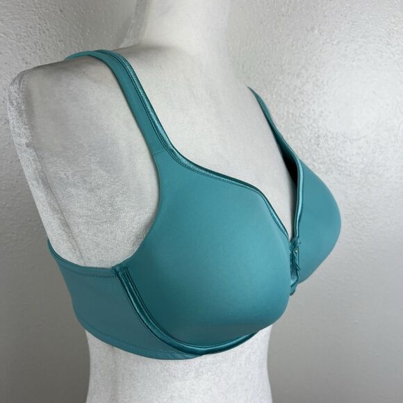 Vanity Fair Bra Women 36D Teal Padded Wired Convertible Strap Smooth T-Shirt Bra - Picture 4 of 13